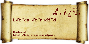 Láda Árpád névjegykártya